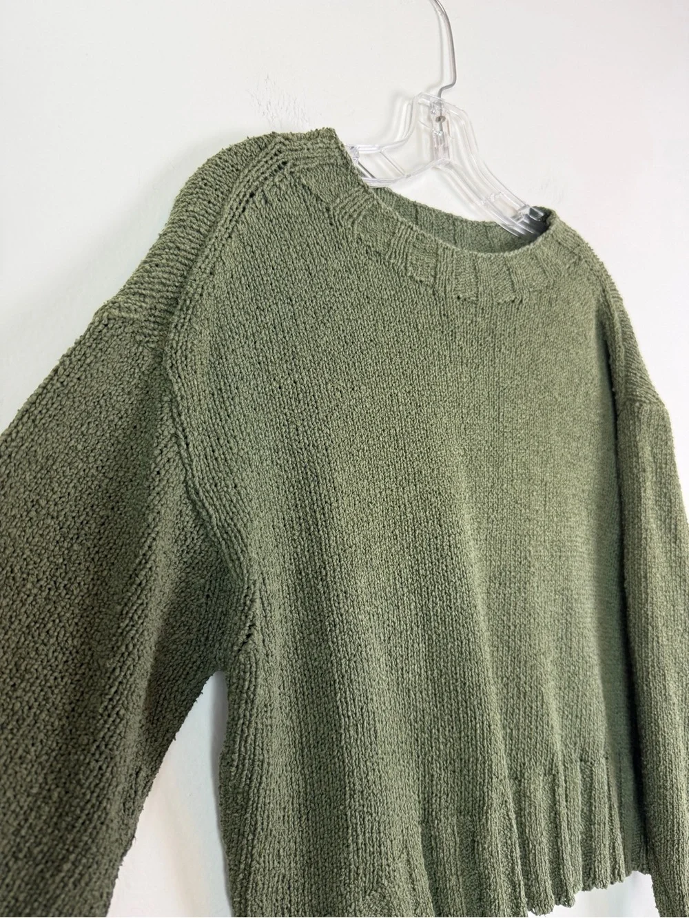 J. Crew Relaxed Crewneck Sweater in Olive Size M